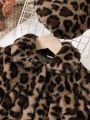 Baby Girl Leopard Print Fleece Coat & Hat