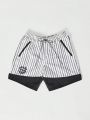 SUMWON Stripped Nylon Short With Contrast Panels