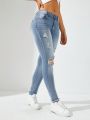 Women's Distressed Skinny Jeans