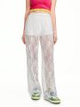 SHEINNeu See-Through Lace Woman Pants