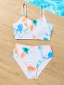 Tween Girls Random Tie Dye Bikini Swimsuit Set