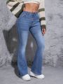 SHEIN PETITE Women's Flared Jeans