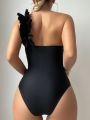 SHEIN Swim Chicsea One Shoulder Ruffle Design One-piece Swimsuit