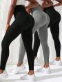 Solid Color Sports Leggings