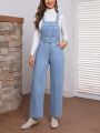 Women's Denim Overalls Jumpsuit