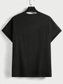 SHEIN Extended Sizes Men Plus Letter Graphic Tee