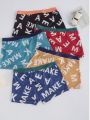 5pcs/Set Tween Boys' Underwear