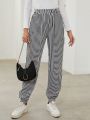 Striped Pants With Diagonal Pockets