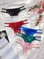 Classic Sexy 6pcs Women's Sexy Lace Crotchless Panties