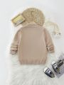SHEIN Kids EVRYDAY Little Boys' Twisted Knit Button-front Cardigan