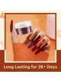 Modelones 6 Colors Acrylic Powder, Fall Autumn Acrylic Nail Powder Gold Red Yellow Orange Nail Acrylic Powder for Acrylic Nail Art 3D Nail Carving French Nail Extension, Gifts for Women