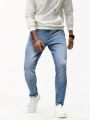 Men Slant Pocket Skinny Jeans