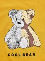 SHEIN Toddler Boys' Casual Bear Print Short Sleeve T-shirt And Shorts Set