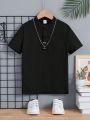 SHEIN Tween Boy Casual Comfortable Short Sleeve Polo Shirt