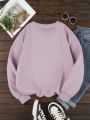 Christmas Print Thermal Lined Sweatshirt