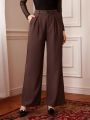 SHEIN DECDS Women's Wide Leg Pants With Pockets