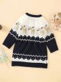 Infant Girls' Cartoon Pattern Sweater Dress