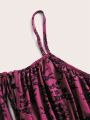 PUNK Plus Floral Print Tie Front Cami Dress