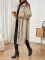 Women's Autumn Winter Lamb Wool Single-breasted Coat Outwear Mommy And Me Matching Outfits (3 Pieces Sold Separately)