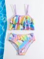 Little Girls' Unicorn Print Swimwear Set