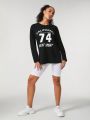 Dwi widiyanto Women's Long Sleeve T-shirt With Letter Printing