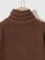 Boys' Solid Color Button Detail Sweater