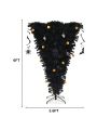 Costway 6ft Upside Down Christmas Halloween Tree Black w/270 Purple LED Lights