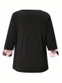 Plus Size Pattern Printed T-shirt