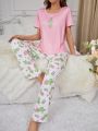 Women'S Cartoon Printed Pajama Set