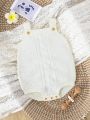 Baby Girls' White Knit Romper