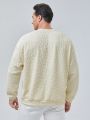 SHEIN Extended Sizes Men Plus Solid Drop Shoulder Sweatshirt