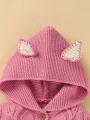 Baby Girls' Hooded Sweater Jumpsuit