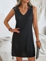 Women's V-Neck Sleeveless Vest Dress