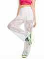 SHEINNeu See-Through Lace Woman Pants