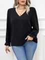 SHEIN Frenchy Plus Size Women's Back Strap Shirt