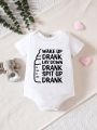 Baby Boys' Basic Bodysuit With Fun Letter Print