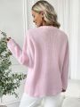 SHEIN Privé Women's Sweet Pearl Decor Sweater