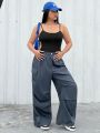 SHEIN Coolane Plus Size Women's High Waist Cut Out Slit Strappy Bodysuit