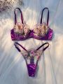 Women's Lace Splice Lingerie Set