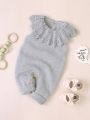 Baby Girls' Ruffle Edge Sweater Jumpsuit