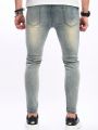 Men Slant Pocket Skinny Jeans