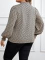 EMERY ROSE Plus Size Women's Geometric Print Shirt