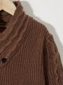 Boys' Solid Color Button Detail Sweater