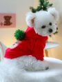 1pc Pet Clothes For Dogs & Cats Christmas Deer Red Sweatshirt Pet Coat & Jacket