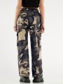 Forever 21 Ladies Camouflage Workwear Style Pants With Pockets For Streetwear Casual Look