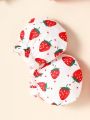 SHEIN Baby 2pcs Strawberry Print Ruffle Trim Tee & 1pc Pants & 1pc Shorts & 2pcs Hat & 2pcs Bib