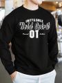 Men's Letter Print Sports Sweatshirt