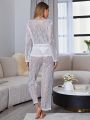 Contrast Lace PJ Set Without Panty