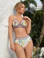 SHEIN Leisure Women'S Printed Swimsuit Set