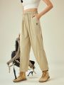 In My Nature Letter Graphic Drawstring Waist Outdoor Sweatpants